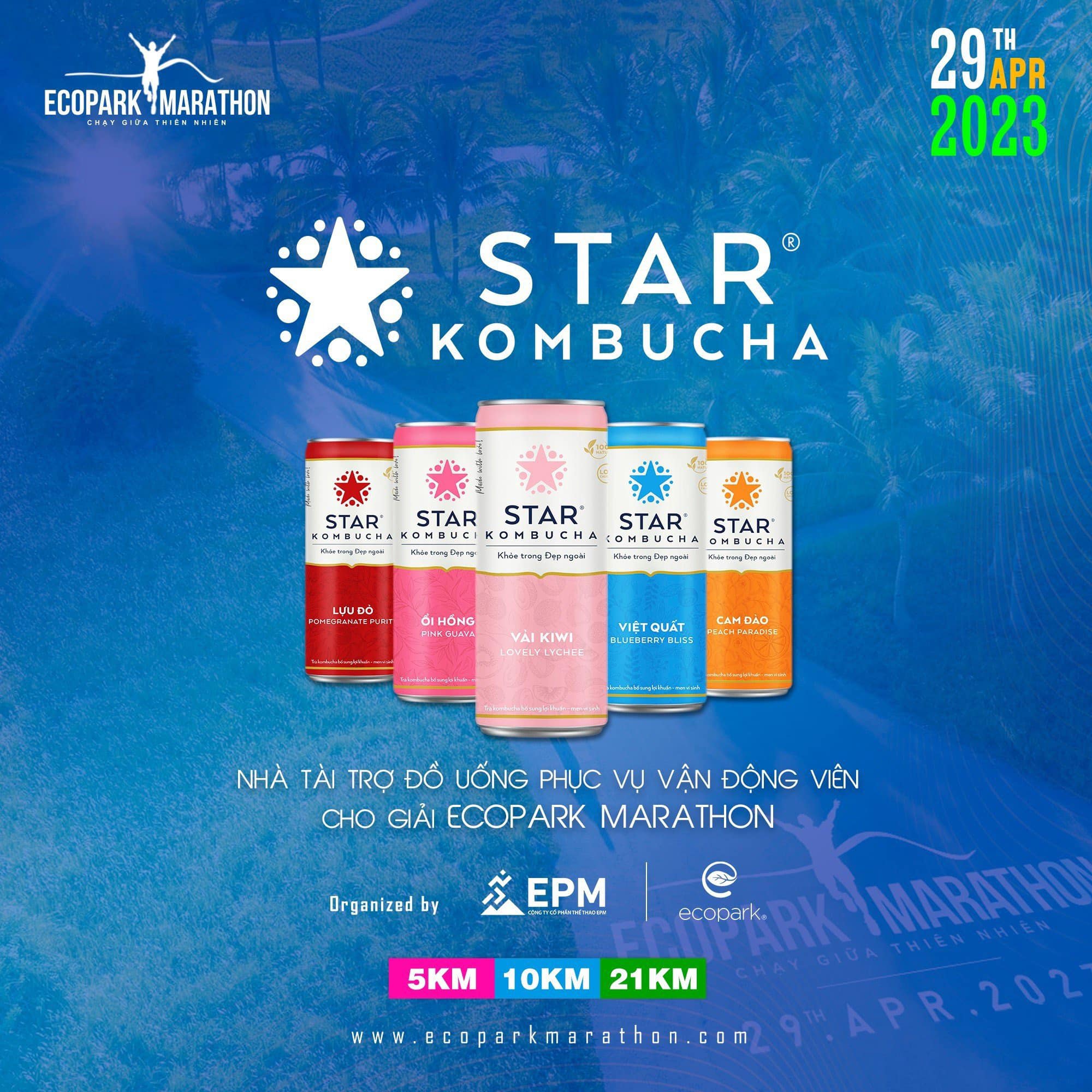 Thumbnail STAR KOMBUCHA: NHÀ TÀI TRỢ ĐỒ UỐNG PHỤC VỤ VẬN ĐỘNG VIÊN CHO GIẢI ECOPARK MARATHON