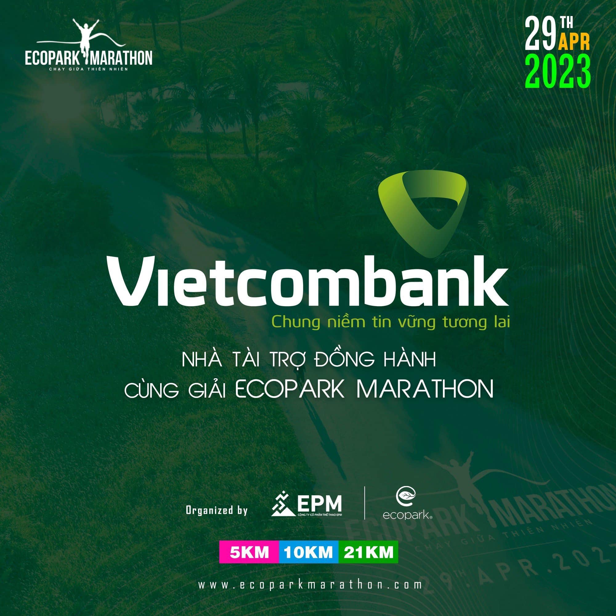 Thumbnail Vietcombank: NHÀ TÀI TRỢ ĐỒNG HÀNH CÙNG GIẢI ECOPARK MARATHON