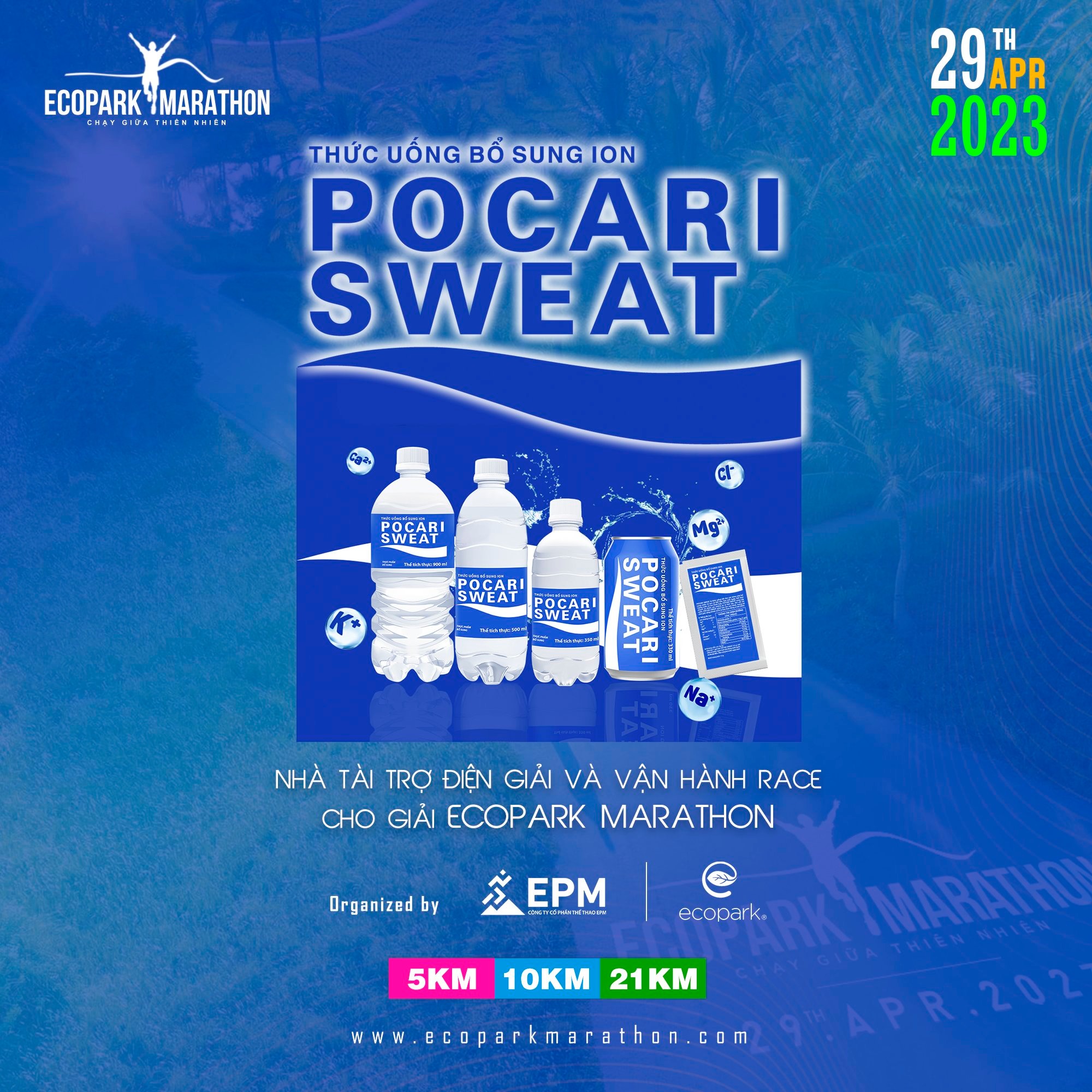 Thumbnail POCARI: NHÀ TÀI TRỢ ĐIỆN GIẢI VÀ VẬN HÀNH RACE CHO GIẢI ECOPARK MARATHON