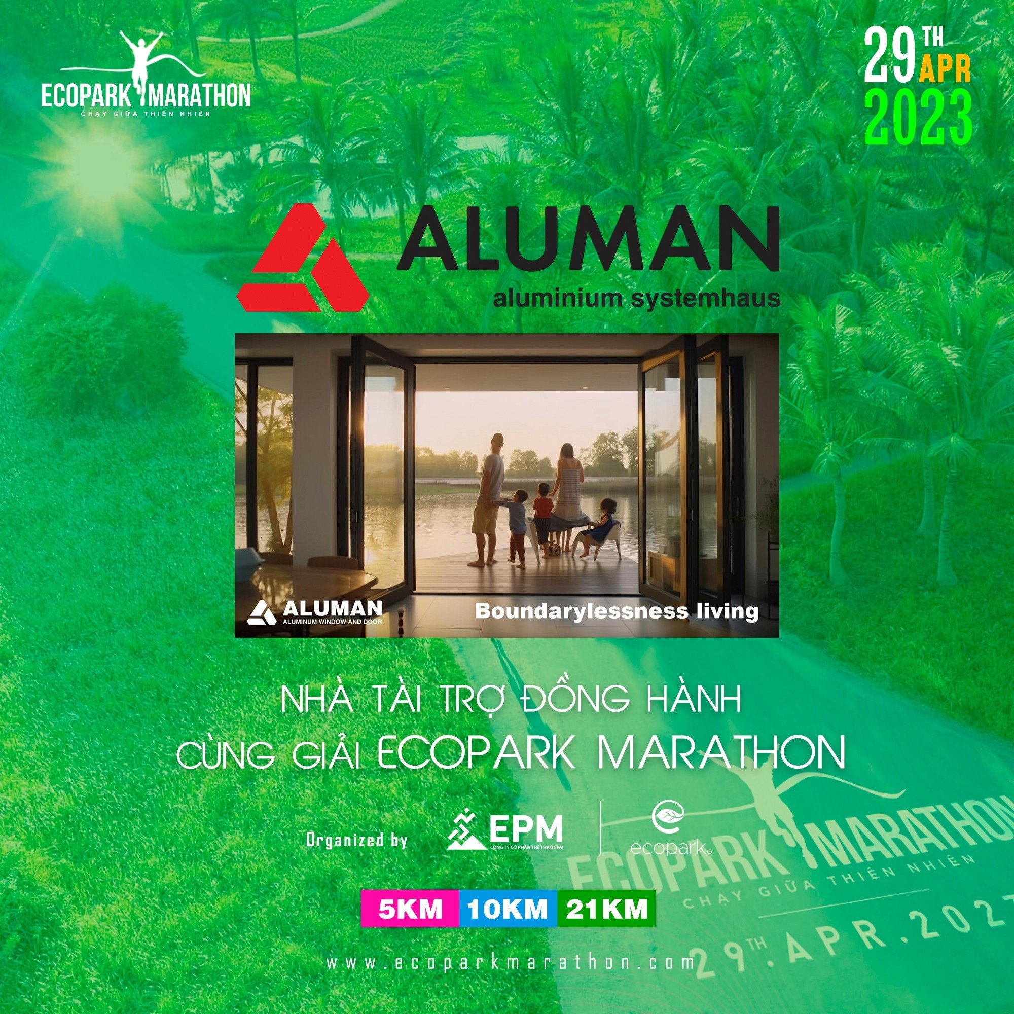 Thumbnail ALUMAN: NHÀ TÀI TRỢ ĐỒNG HÀNH CÙNG GIẢI ECOPARK MARATHON