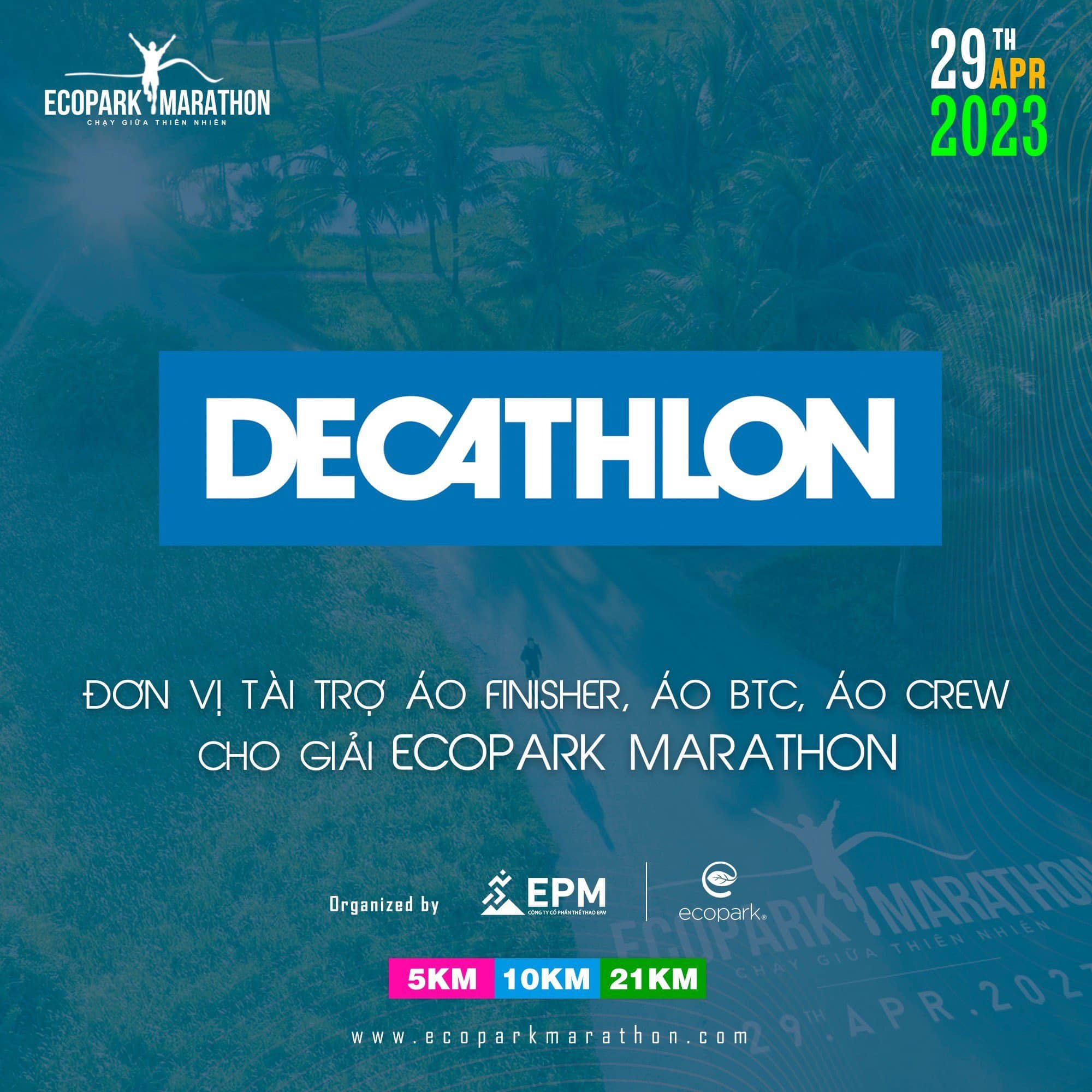 Thumbnail DECATHLON: ĐƠN VỊ TÀI TRỢ ÁO FINISHER, ÁO BTC, ÁO CREW CHO GIẢI ECOPARK RUN 2023