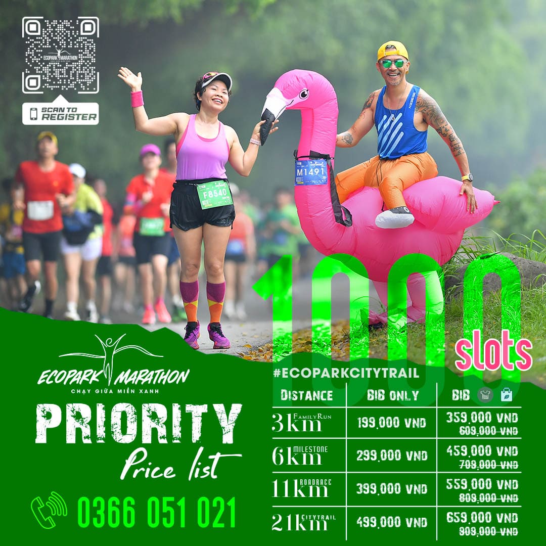 Mở bán cổng đăng ký Priority giải chạy Ecopark City Trail 2025