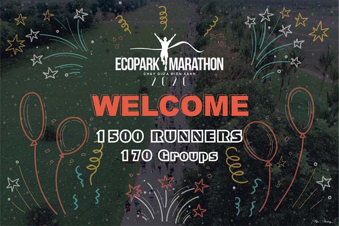 Thumbnail Ecopark Marathon 2020 cán mốc 1500 vận động viên và 170 nhóm đăng ký