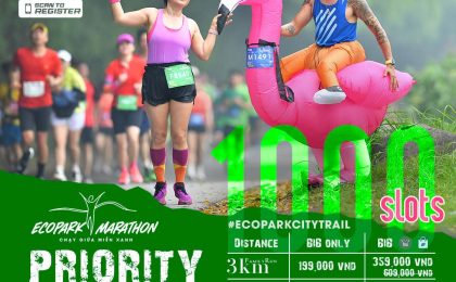 Mở bán cổng đăng ký Priority giải chạy Ecopark City Trail 2025